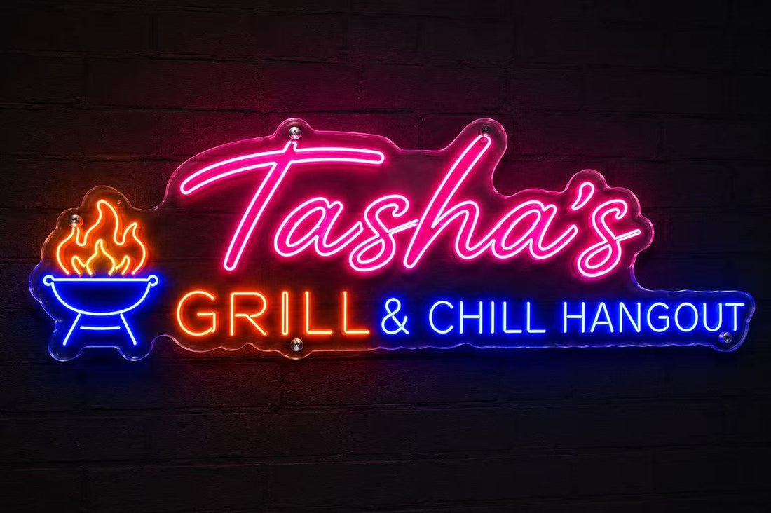 Custom LED Neon Sign – Tasha's Grill & Chill Hangout