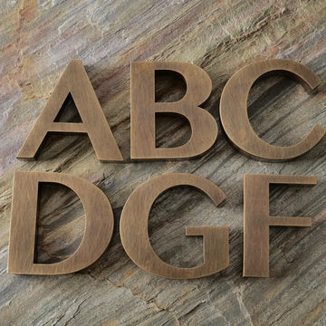 Custom Brushed Brass 3D Metal Letters for Office Walls, Retail Stores and Commercial Signage