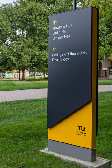 Custom Outdoor Wayfinding Sign for Campuses, Business Parks, Hotels and Public Spaces