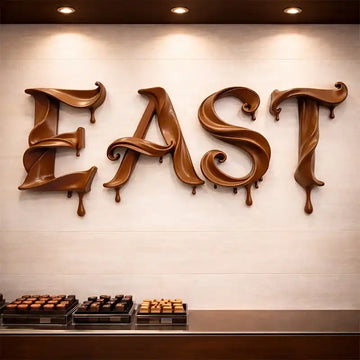 Custom Chocolate Style 3D Letters for Dessert Shops, Cafes, Restaurants and Commercial Displays