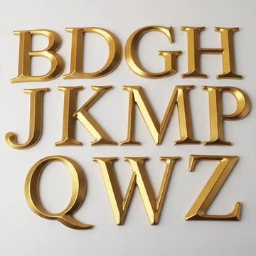Custom Beveled Gold 3D Letters for Office Walls, Hotels, Storefronts and Commercial Signage