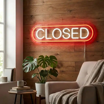 Custom LED Closed Neon Sign for Storefronts, Cafes, Restaurants and Retail Shops