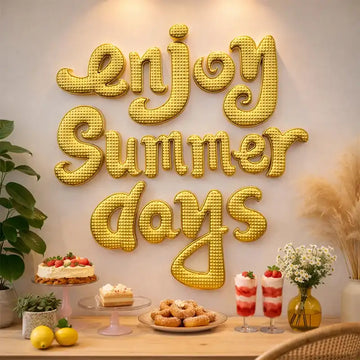 Custom Gold Embossed 3D Letter Sign for Cafes, Dessert Shops, Restaurants and Commercial Wall Decor