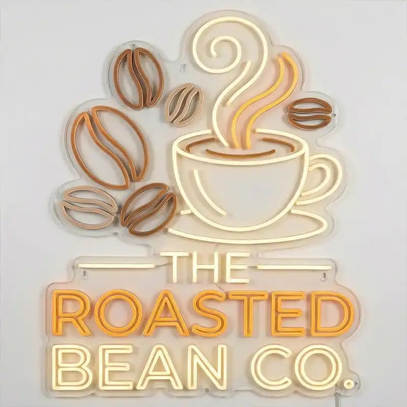 Wholesale Custom Coffee Shop LED Neon Sign UV Printed Acrylic Backlit Coffee Bar Wall Sign for Cafe, Coffee House, Bakery, Restaurant and Retail Store Decor
