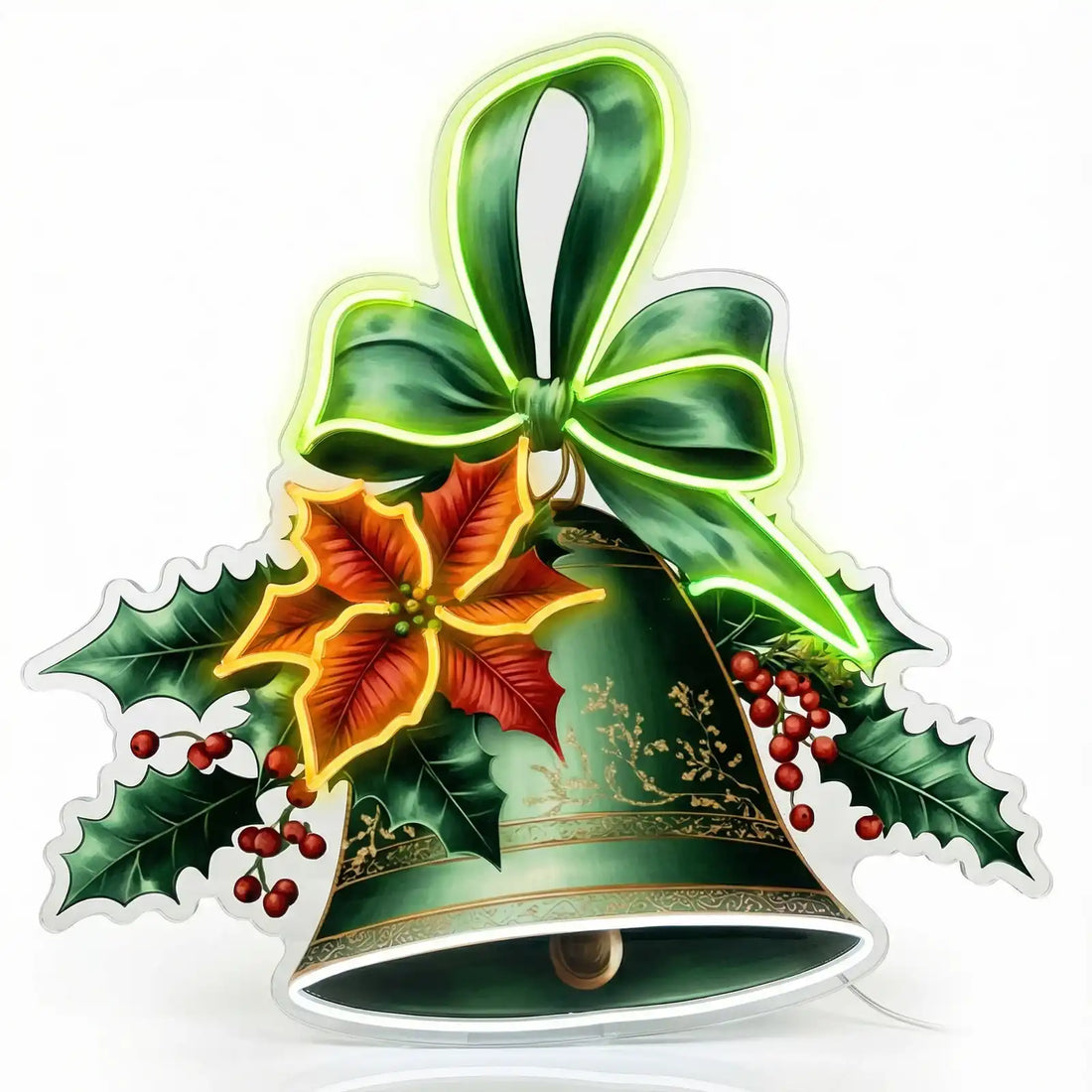 Wholesale Custom Christmas LED Neon Signs with UV Printed Acrylic Backing for Holiday Decor, Retail Stores, Gift Shops, Restaurants and Seasonal Displays